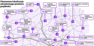 Zobacz, gdzie będą planowane lokalizacje odcinkowego pomiaru prędkości