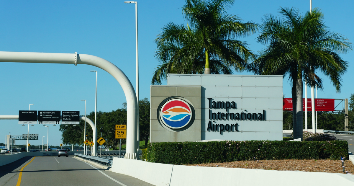 Tampa Airport Express bus links downtown St. Petersburg to TPA for $2.25 cash