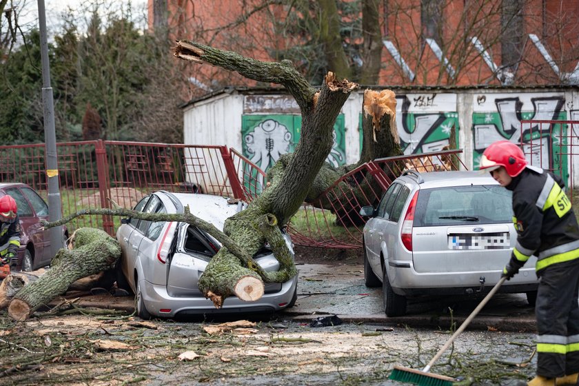 Szalejąca wichura w Szczecinie i w okolicach