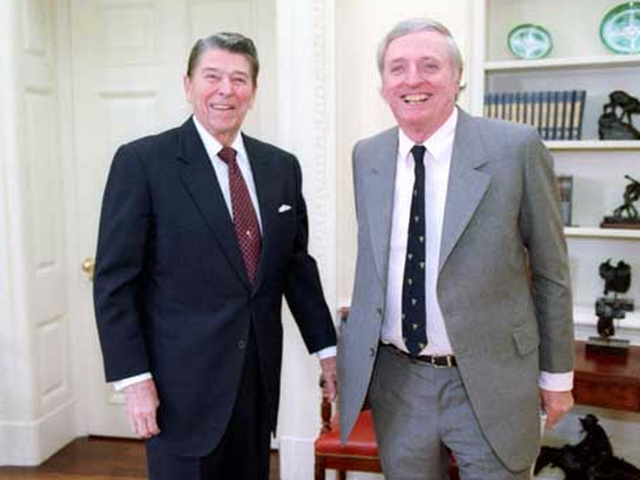 President Ronald Reagan with National Review founder William F. Buckley, Jr.