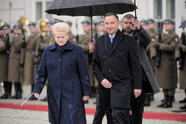 Prezydent Andrzej Duda i prezydent Litwy Dalia Grybauskaite