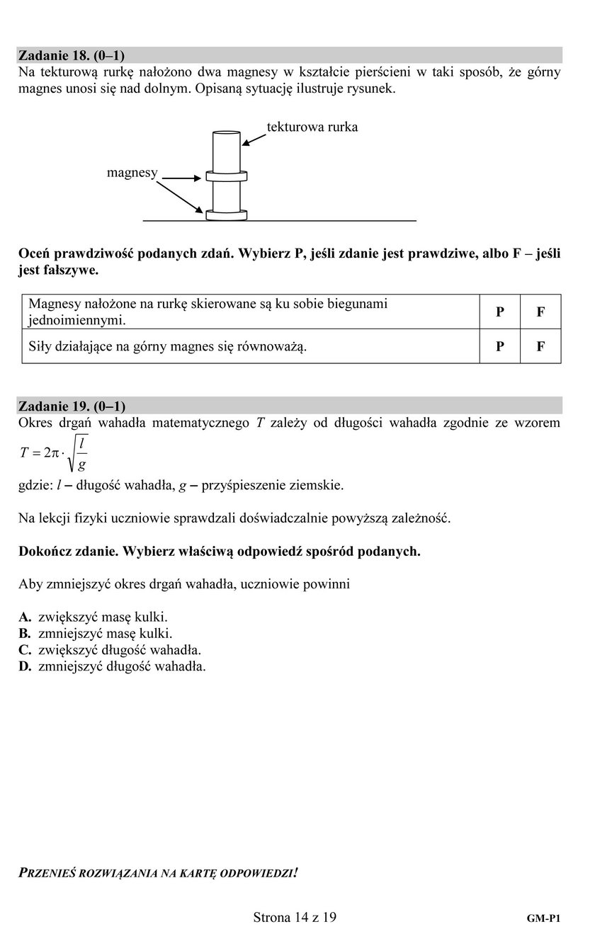 Egzamin gimnazjalny 2017: część matematyczno-przyrodnicza