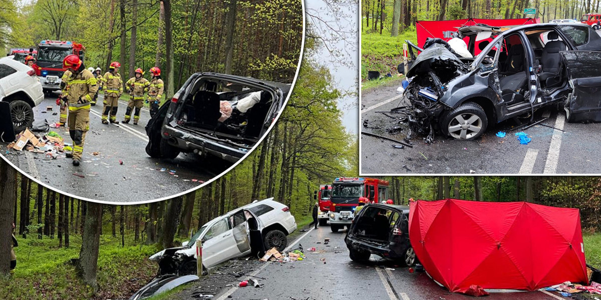 Dwie osoby zginęły w wypadku na drodze wojewódzkiej nr 919 w miejscowości Bargłówka w powiecie gliwickim. 