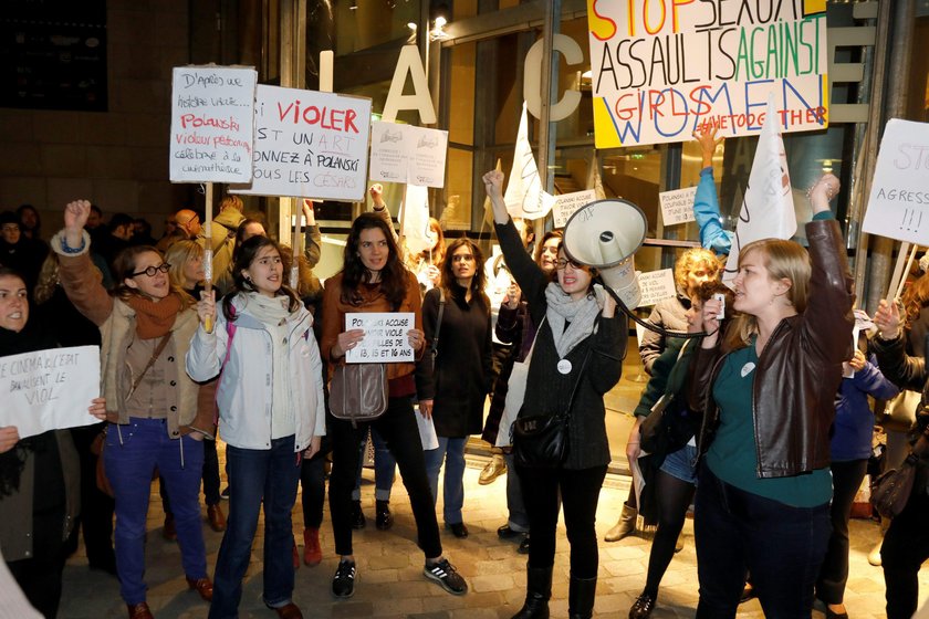 Demonstracja kobiet przeciwko Romanowi Polańskiemu