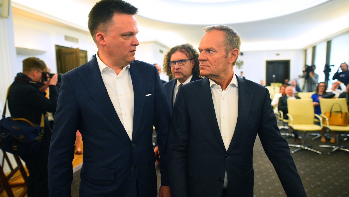 Szymon Hołownia i Donald Tusk