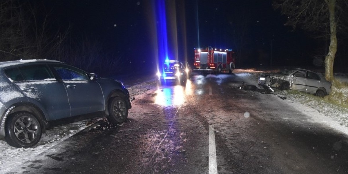 Wypadek w mazurskiej wsi Drygały.