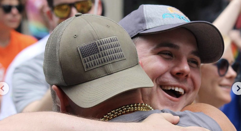 Man Goes Viral Giving Free 'Dad Hugs' at Pride