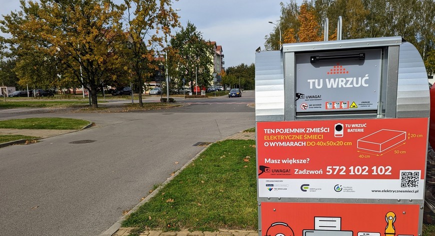 Pojemnik na elektroodpady we Wrocławiu