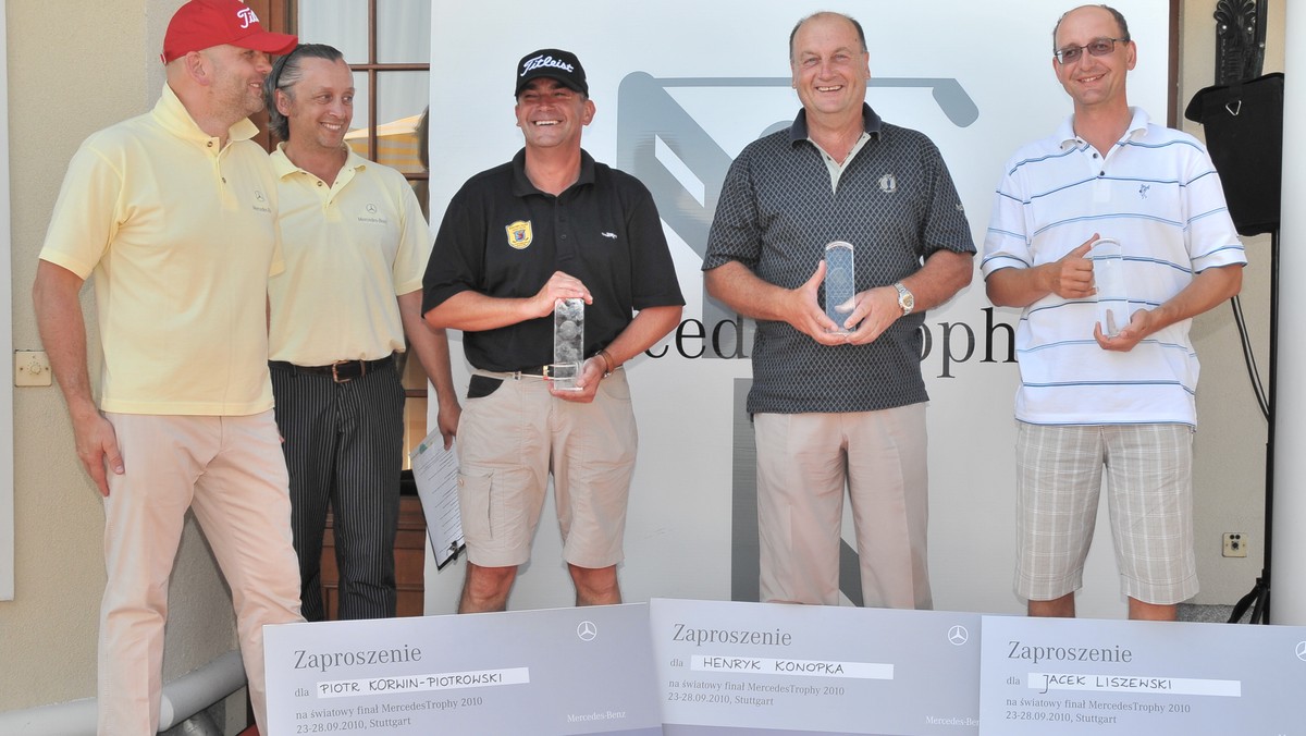 Szósta edycja turnieju MercedesTrophy właśnie przeszła do historii. Po dwóch dniach emocjonującej rywalizacji na polu Sierra Golf Club koło Wejherowa (10-11 lipca) poznaliśmy 3 golfistów, którzy już niebawem będą reprezentować Polskę w  światowym finale MercedesTrophy w Stuttgarcie. W skład polskiej drużyny weszli Henryk Konopka, Piotr Korwin-Piotrowski oraz Jacek Liszewski.