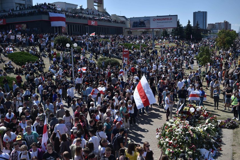 Śmierć demonstranta w Mińsku