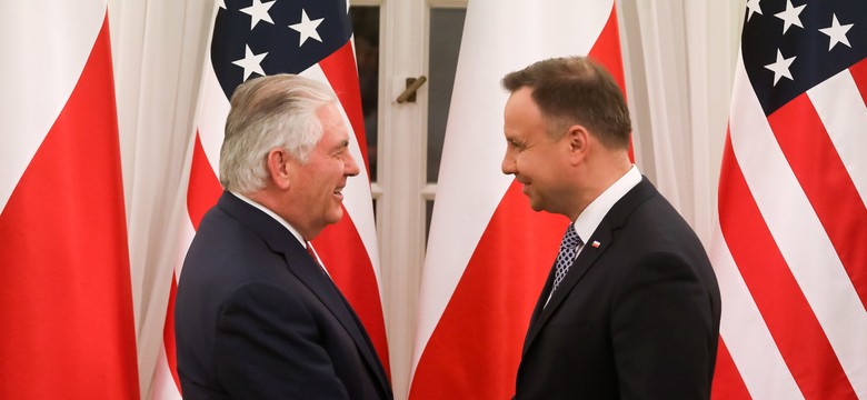 W Belwederze zakończyło się spotkanie Andrzeja Dudy z Rexem Tillersonem