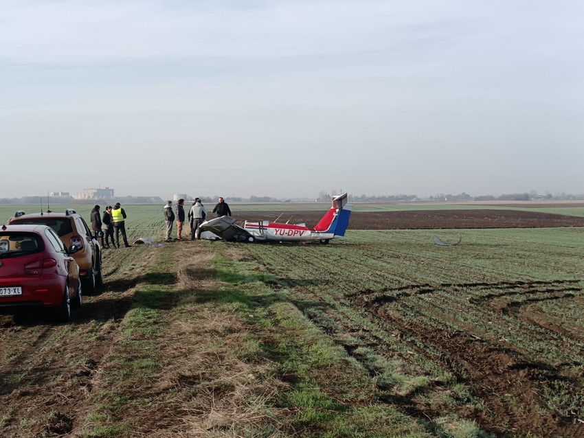 Uviđaj pada aviona u Subotici