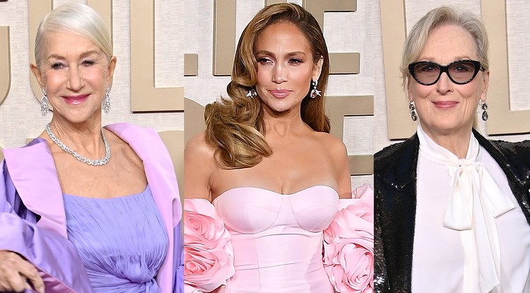 Helen Mirren, JLO, és Meryl Streep a Golden Globe-on Fotó: Northfoto