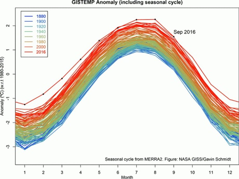 Mapa przedstawiająca globalne ocieplenie klimatu