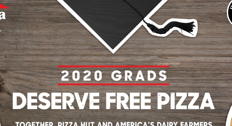 500K Free Pizzas for Class of 2020_Image 1 Pizza Hut