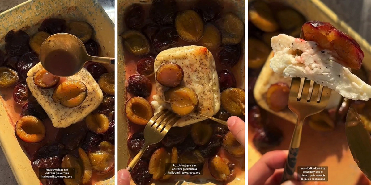 Bloger Rozkoszny pokazał, jak zrobić prosty obiad ze śliwek i sera halloumi.