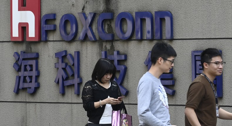 Foxconn is Apple's biggest manufacturing partner.SAM YEH/AFP via Getty Images