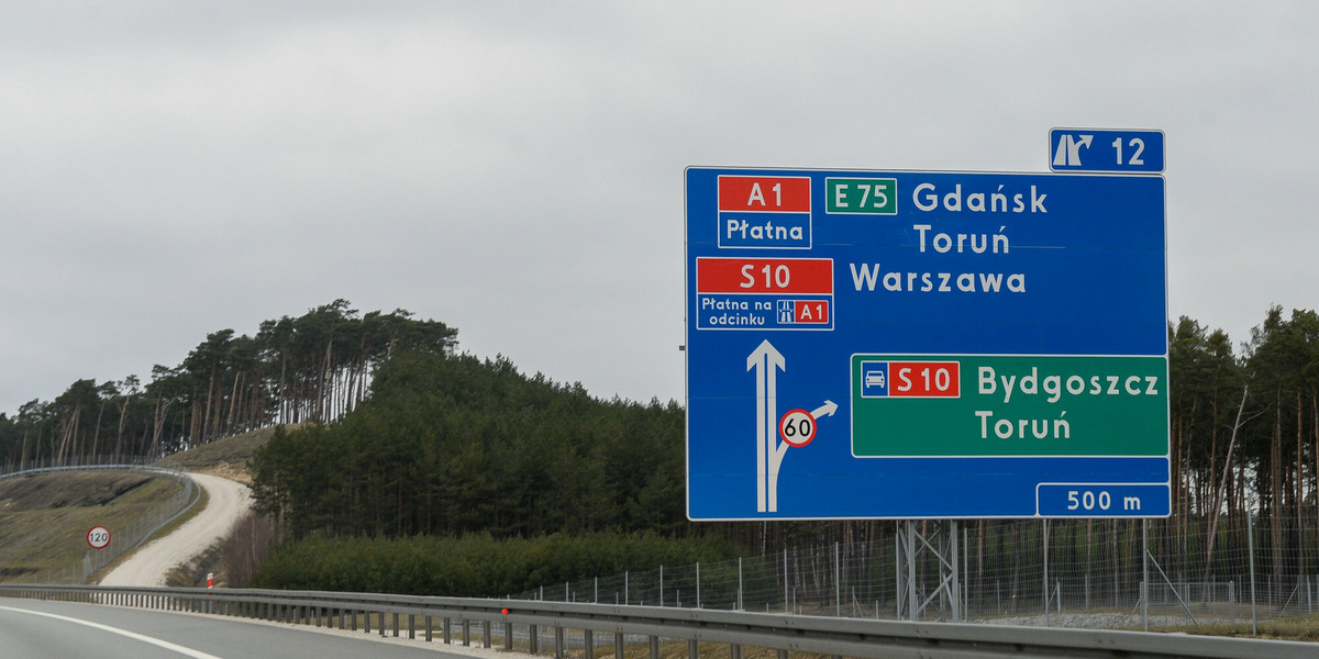 Rząd ma w planach rozbudowę 35 km A1 między Toruniem a Włocławkiem do trzech pasów w każdą stronę