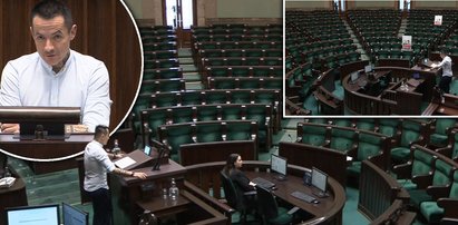 Niecodzienne sceny w sejmie. Poseł przemawiał do pustej sali