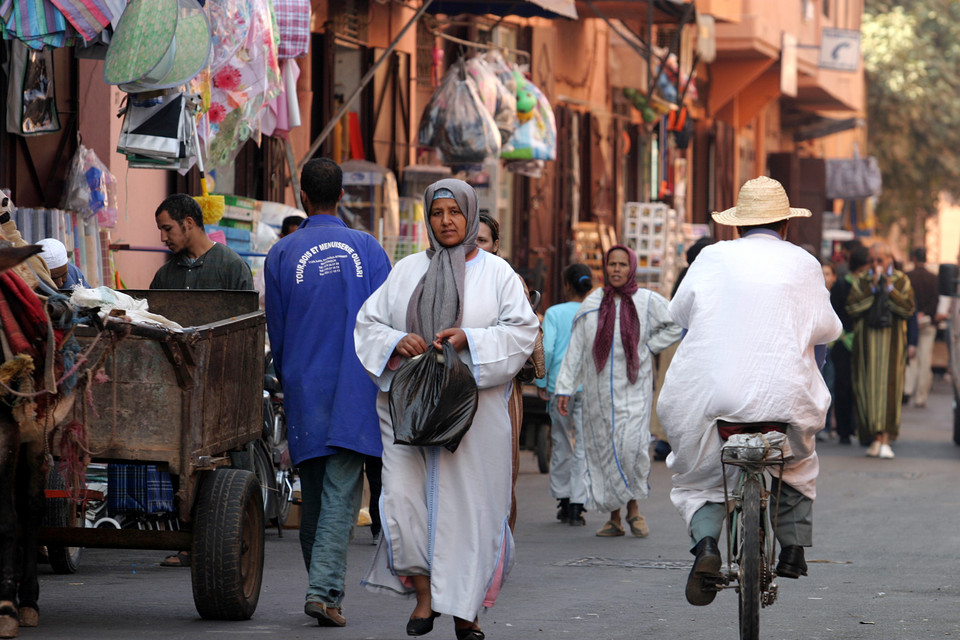 Lokalni mieszkańcy w Maroku