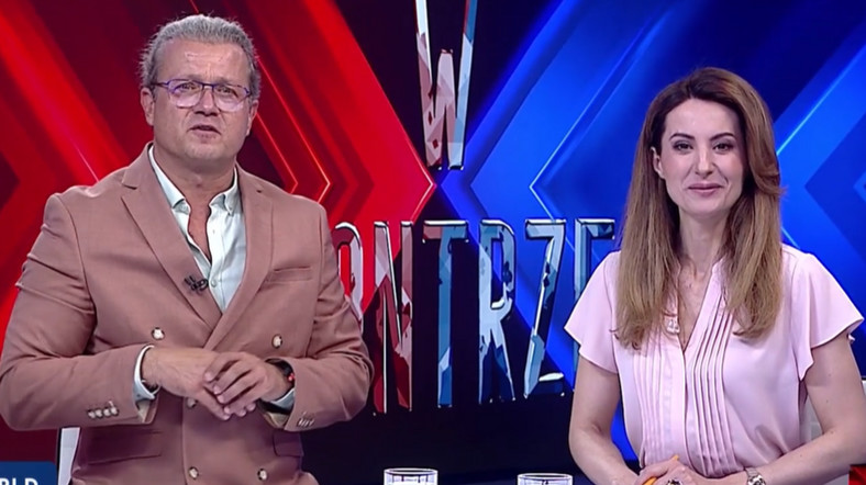 Jarosław Jakimowicz i Agnieszka Oszczyk w programie "W kontrze" (2022)