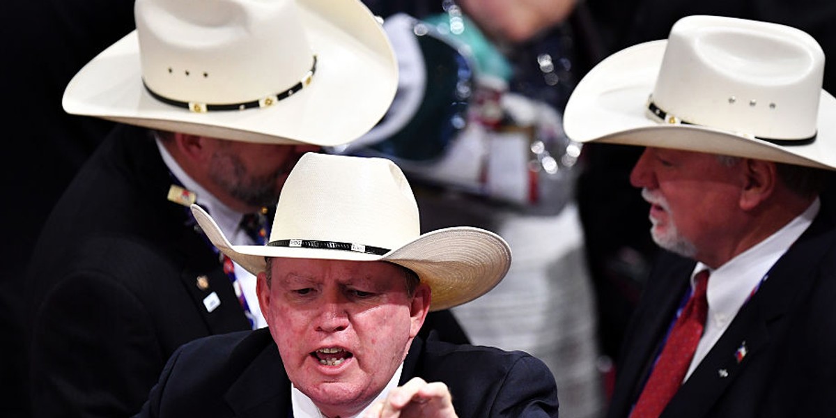 Delegates from Texas at the 2016 Republican National Convention.