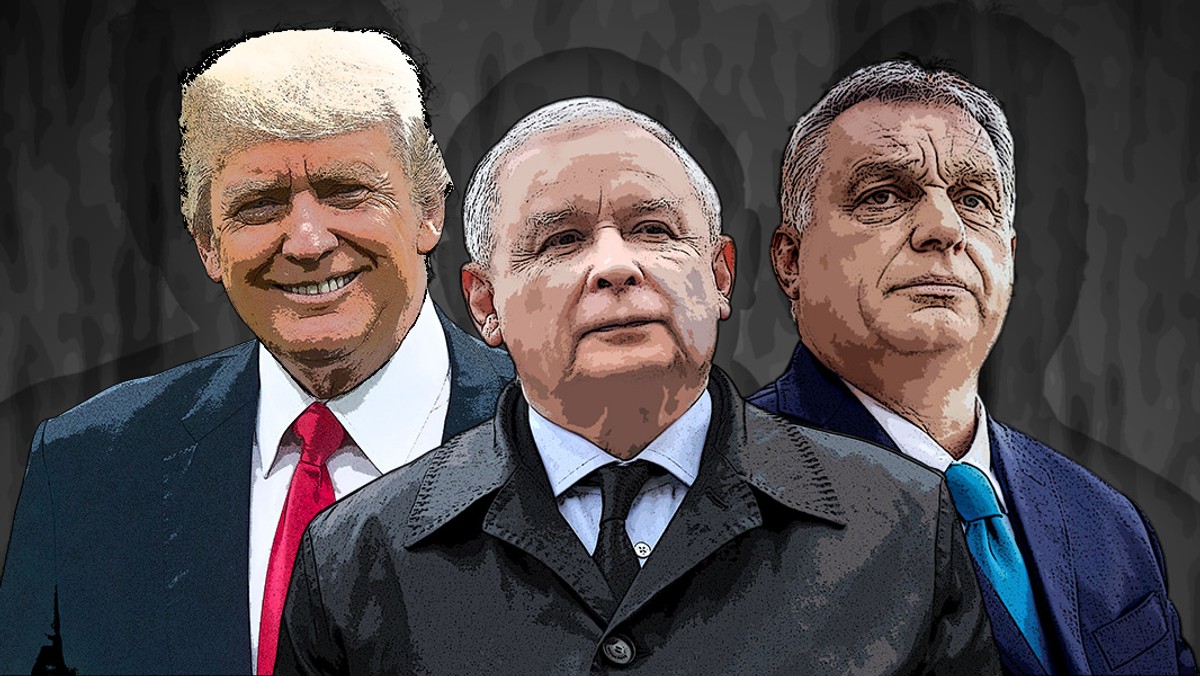 Jarosław Kaczyński Viktor Orban Donald Trump