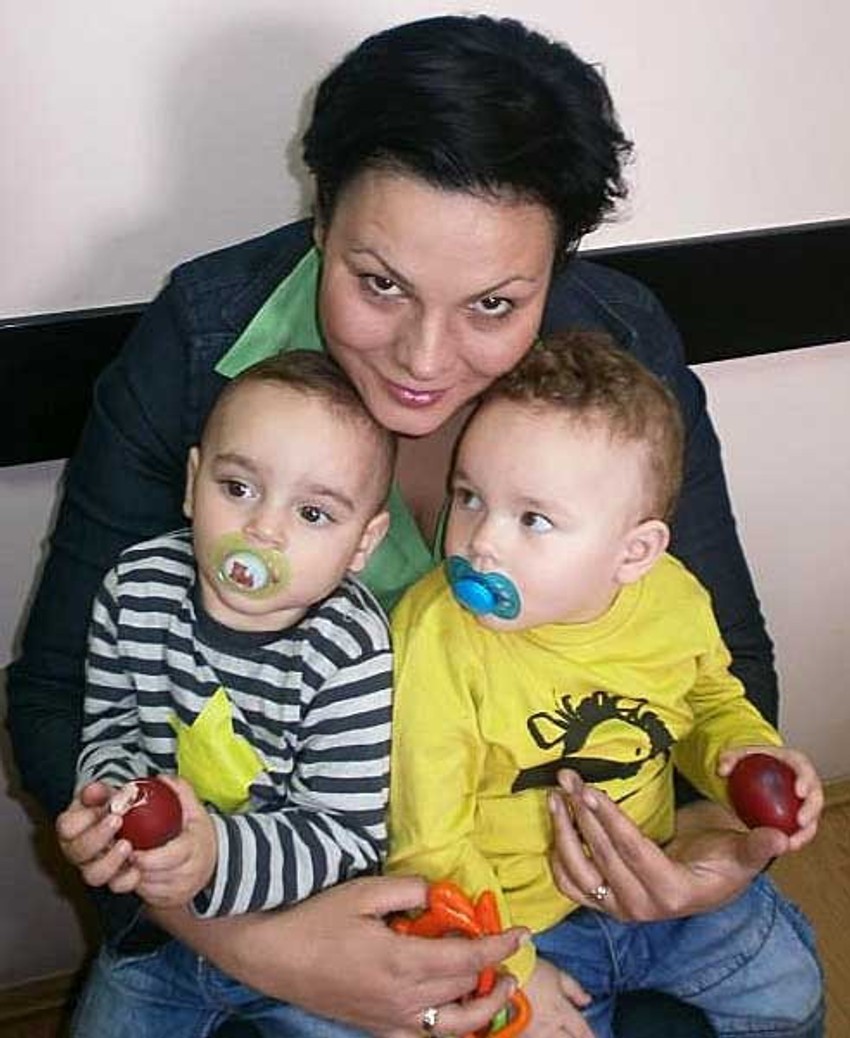 Marija Milojević Lazarević sa blizancima