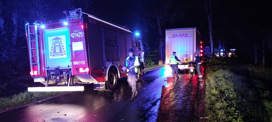 O krok od tragedii na drodze w pobliżu Zagozdu