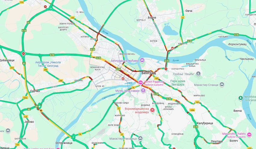 Gužva u Beogradu na Božić po julijanskom kalendaru