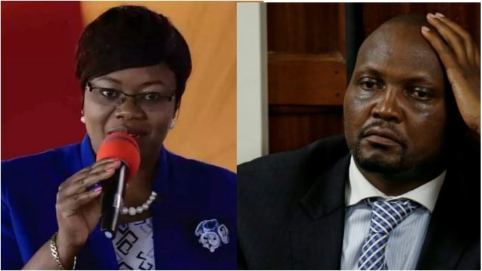 Gathoni Wamuchomba (L) and Moses Kuria(R)