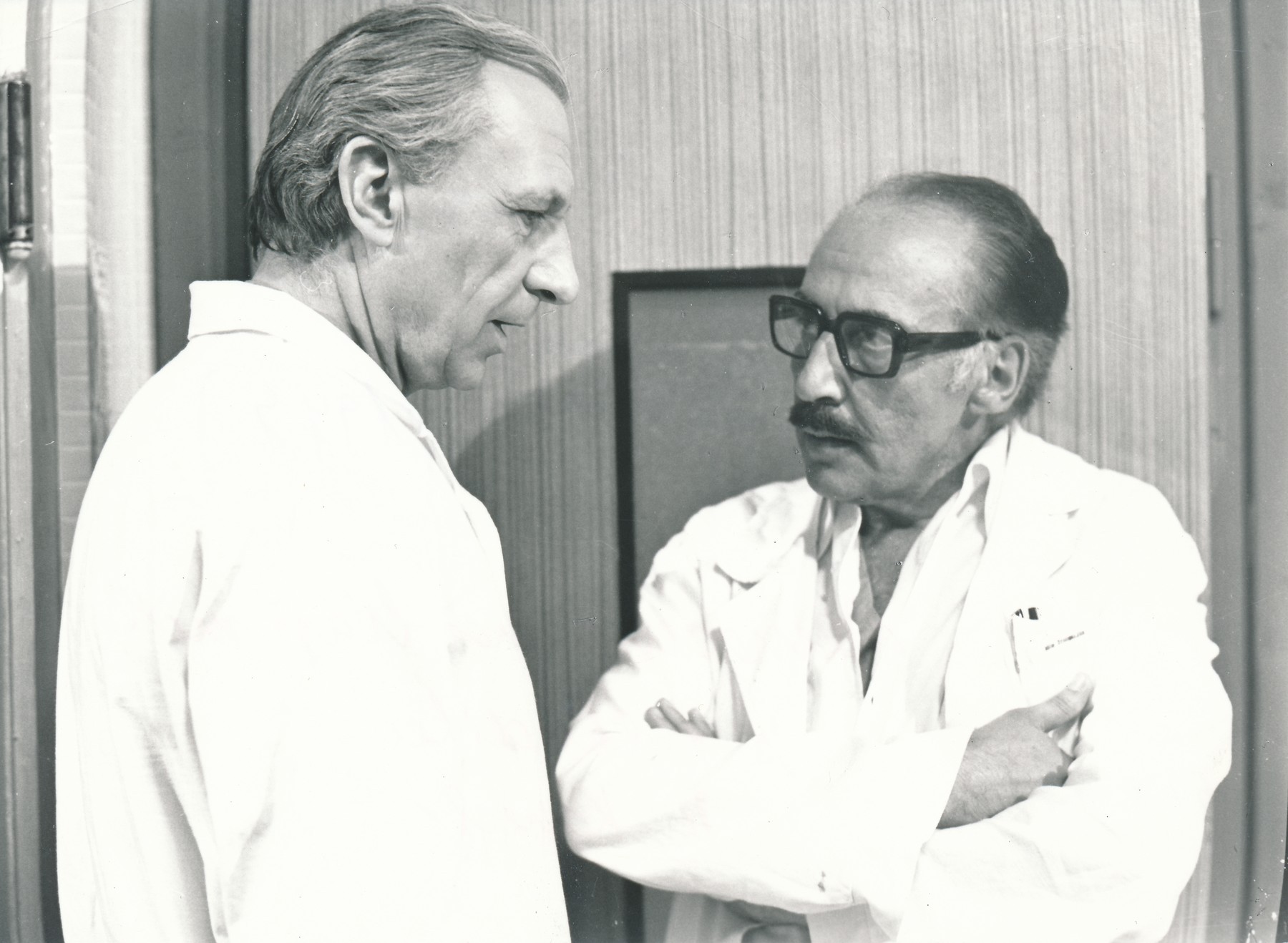 Český herec Miloš Kopecký a slovenský herec Ladislav Chudík. 