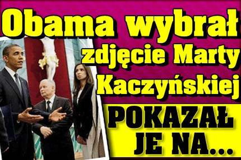 Obama wybrał zdjęcie Marty Kaczyńskiej. Pokazał je na...