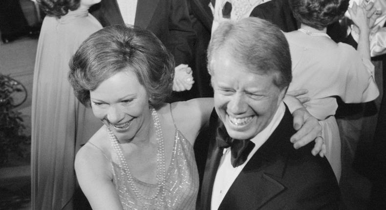 US President Jimmy Carter and first lady Rosalynn Carter dance at a White House Congressional Ball in 1978.Universal History Archive/Getty Images