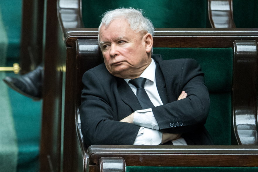 Jarosław Kaczyński podczas obrad Sejmu