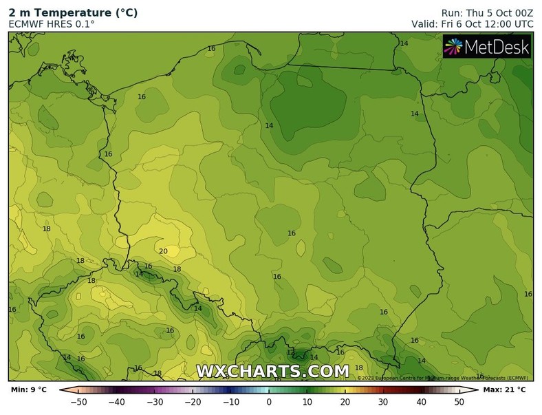 Temperatura w nadchodzących godzinach będzie jeszcze umiarkowana