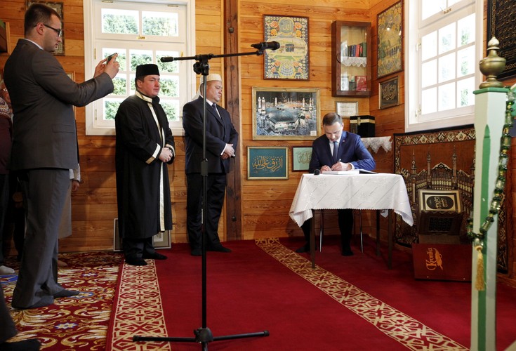 BOHONIKI. Andrzej Duda odwiedził meczet