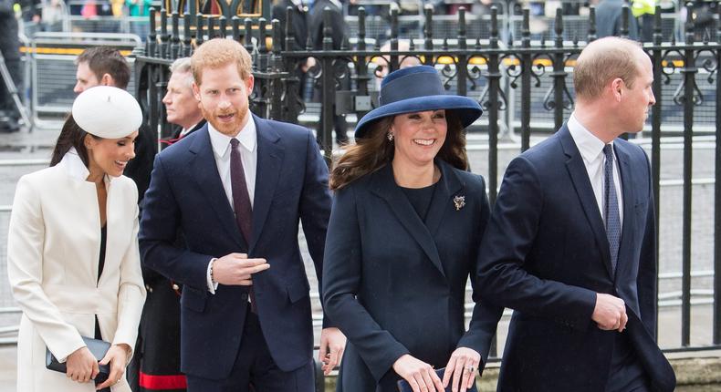 The Duke and Duchess of Sussex and the Prince and Princess of Wales.Samir Hussein/WireImage/Getty Images