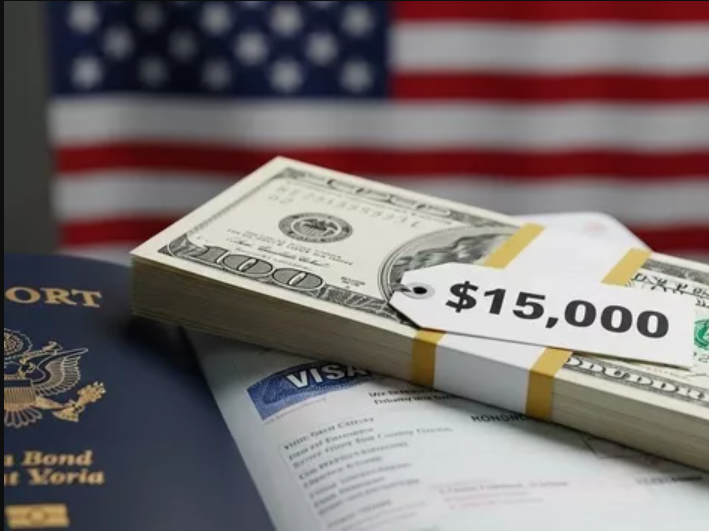 The U.S. bond system requires applicants from the affected countries to post refundable bonds ranging from $5,000 to $15,000 before obtaining a visa.