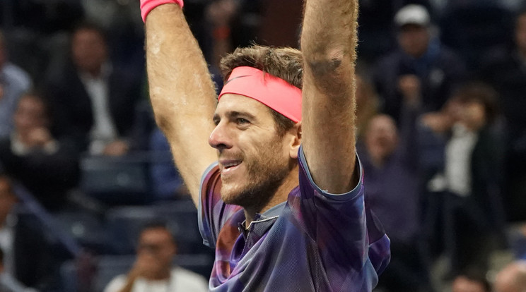 Az argentin Juan Martín del Potro a US
Openen 2009-
ben is legyőzte a svájci riválisát. Most 7:5, 3:6, 7:6,
6:4-re nyert /Fotó:AFP