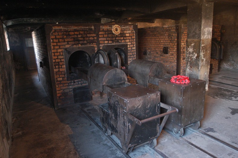 Dawny obóz zagłady KL Auschwitz. Na zdjęciu wnętrze krematorium (2005 r.)