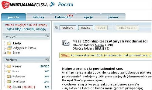 Krok 1 - sprawdzenie konta poczty elektronicznej (czas trwania - 1 minuta) - 409 ściągniętych plików