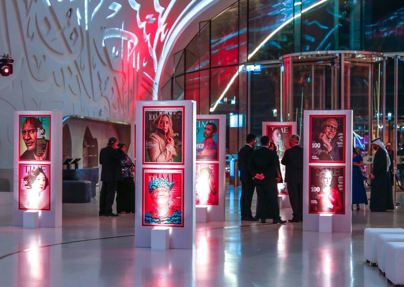 La ceremonia de apertura de la Time 100 Gala and Impact Awards fue el primer gran evento en el Dubai Museum of the Future desde la ceremonia de apertura el 22 de febrero.