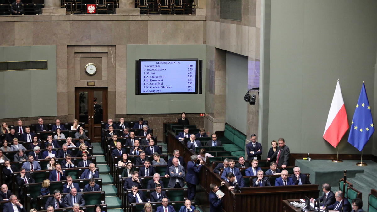 Sejm wybrał w nocy posłów PiS Marka Asta, Arkadiusza Mularczyka, Bartosza Kownackiego i Kazimierza Smolińskiego na członków Krajowej Rady Sądownictwa. Głosowanie miało burzliwy przebieg, było powtórzone po słowach "trzeba anulować, bo my przegramy". Opozycja zarzuca rządzącym oszustwo i łamanie prawa. PiS odpiera zarzuty. Zapraszamy na relację na żywo!