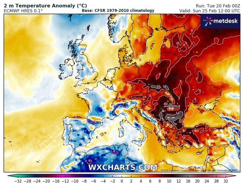 Temperatura się nie zatrzyma i nadal będzie dużo wyższa od średniej