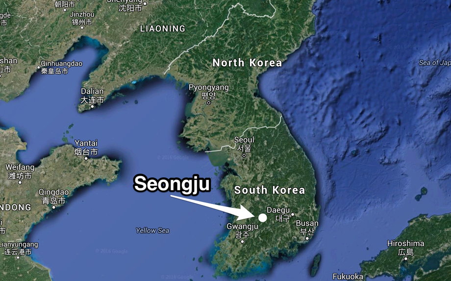 The possible location of the THAAD battery in South Korea.