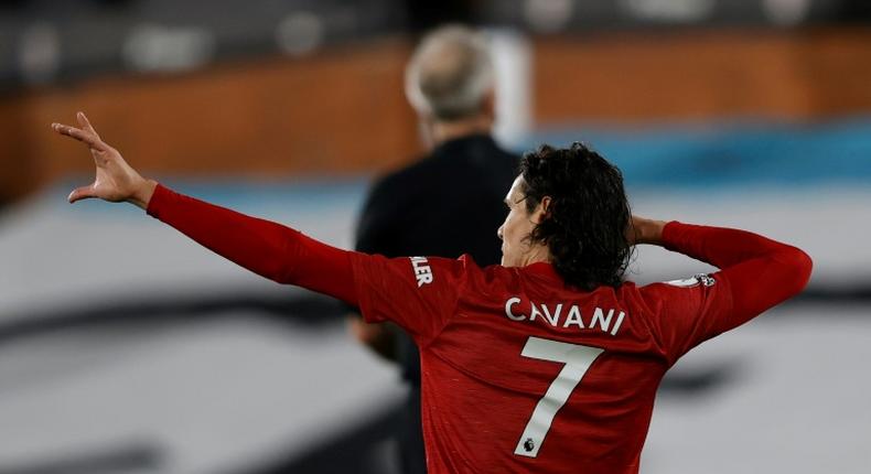 Manchester United striker Edinson Cavani