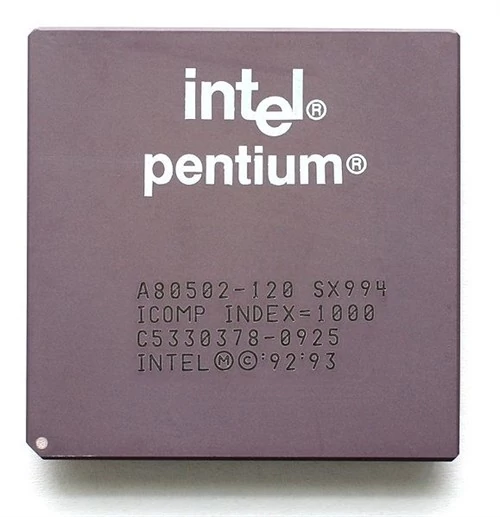 Intel Pentium 120 MHz. Wikimedia.