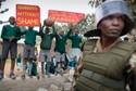 KENYA SCHOOL LAND GRABBING PROTEST (Police in Kenya fire teargas canisters at school children)