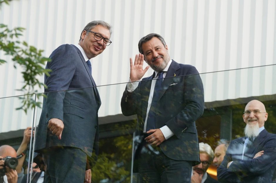 Aleksandar Vučić i Mateo Salvini